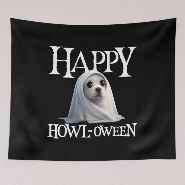 Item preview, Happy Halloween Howl Dog Puppy funny costume spooky trick or treat designed and sold by w1ckerman.