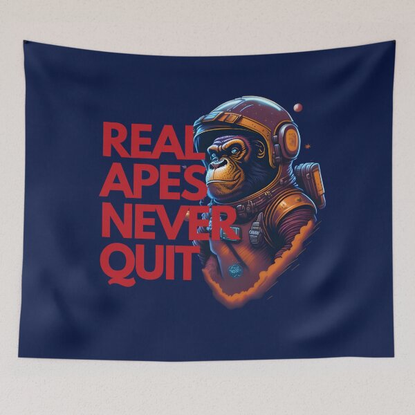 Item preview, Space Monkey: Indomitable monkeys never give up designed and sold by byaz3.