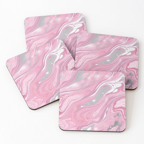 Item preview, Pink and Grey Marble Art designed and sold by BirdsnStuff.