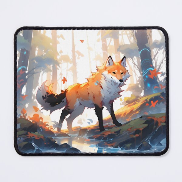 Item preview, A Fluid Painting Of A Fox Walking In The Woods designed and sold by alacaz.