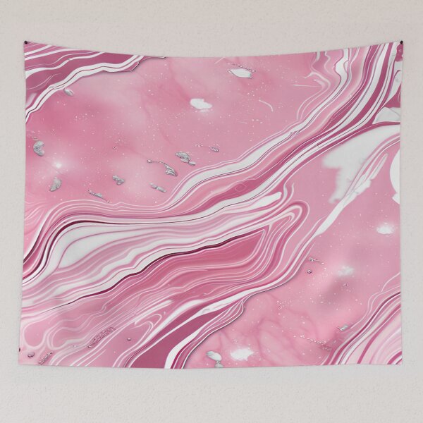 Item preview, Pink and Grey Marble Art designed and sold by BirdsnStuff.