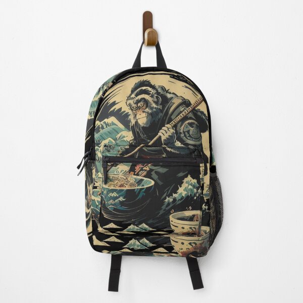 Item preview, Traditional Japanese Monkey Ramen - The Great Wave designed and sold by HideTheInsanity.