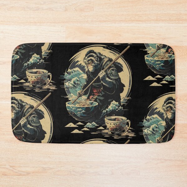 Item preview, Traditional Japanese Monkey Ramen - The Great Wave designed and sold by HideTheInsanity.