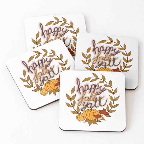 Item preview, happy fall yall, autumn design pattern art designed and sold by liny-art.
