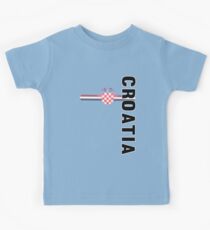 Croatia Soccer Jersey Style Deluxe Kids T-Shirt