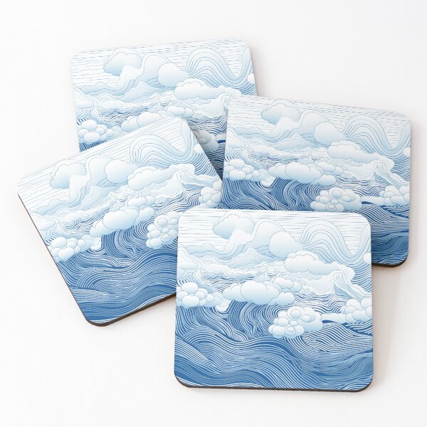 Item preview, Ocean wave illustration designed and sold by LazyLifestyle.