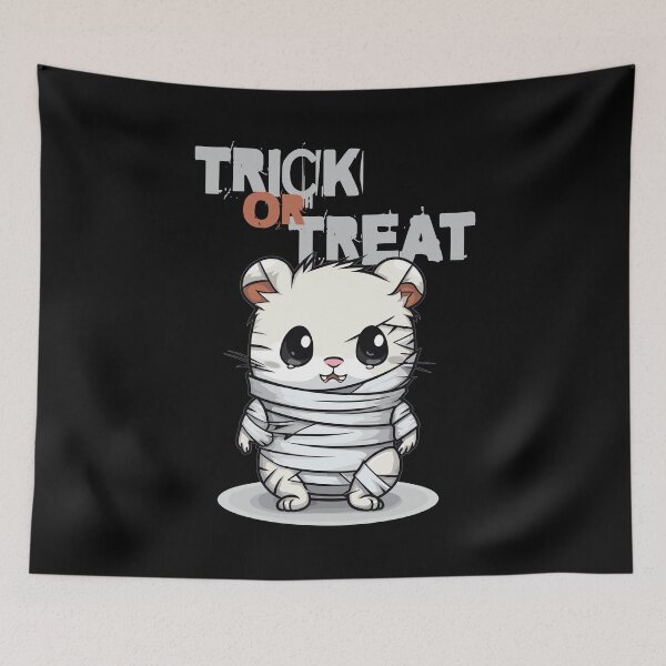 Item preview, Halloween Mummy Kawaii Hamster Trick or Treat designed and sold by LOT7Clothing.