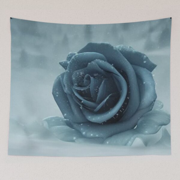 Item preview, Frozen Blue Girl Solo Single Rose Snow designed and sold by WearWolfDesigns.