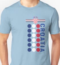 Kroatische National Deluxe Flagge Punkte Jersey Stil Slim Fit T-Shirt