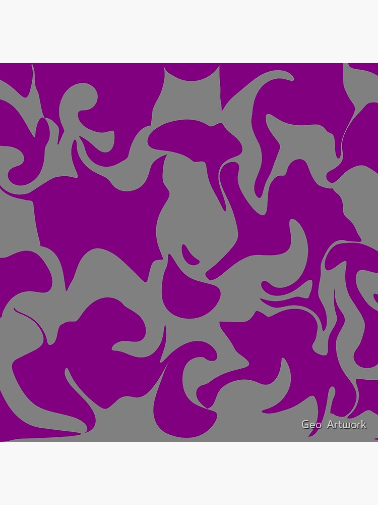 Thumbnail 4 of 4, Pillow, Purple and Grey Abstract Art Pattern Design designed and sold by BDMcT.