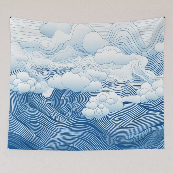 Item preview, Ocean wave illustration designed and sold by LazyLifestyle.