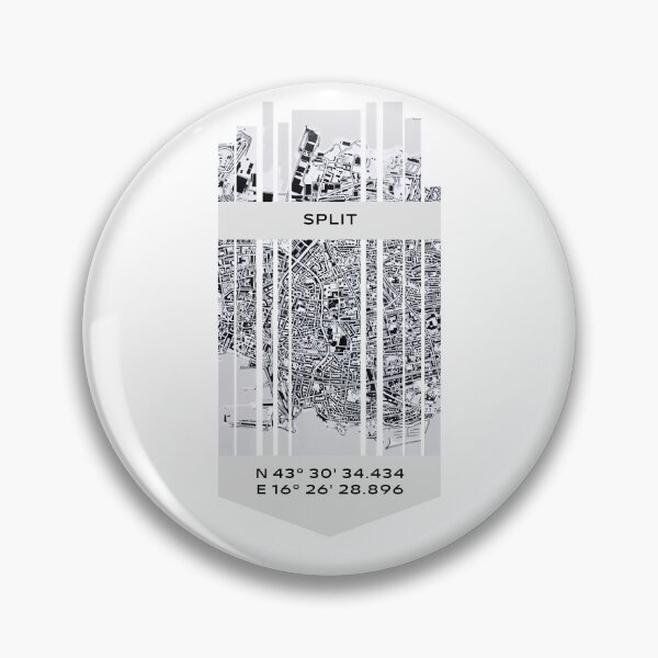 Item preview, CROATIA Split - Latitude/Longitude designed and sold by ALLesROUNDER.