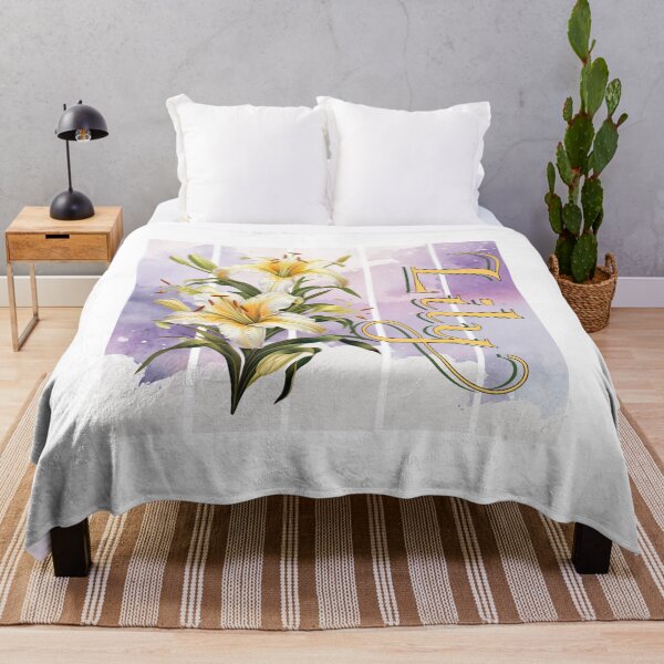 Item preview, Vintage Lily design with intricate text watercollor art background designed and sold by Vindbult.