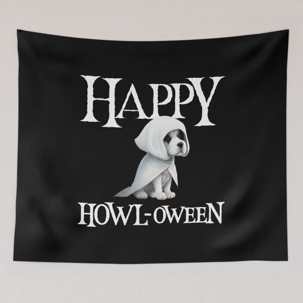 Item preview, Happy Halloween Howl Dog Puppy funny costume spooky trick or treat designed and sold by w1ckerman.