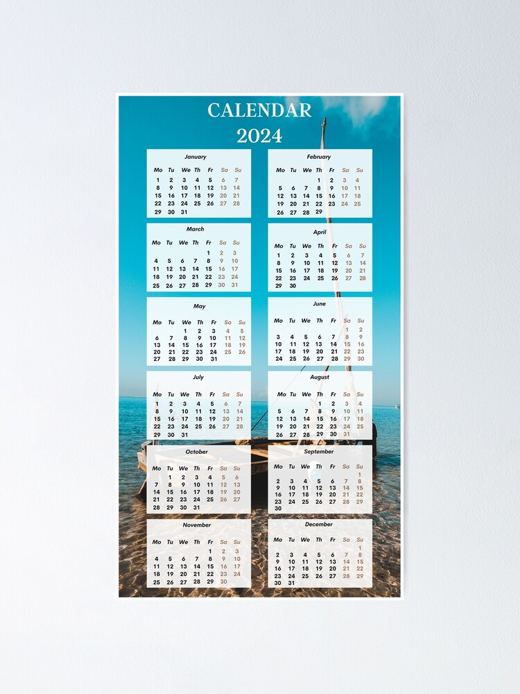 Mini Calendar Sticker Pack 2024