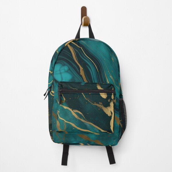 Item preview, Dark Teal Marble Texture with Gold Flecks designed and sold by BirdsnStuff.