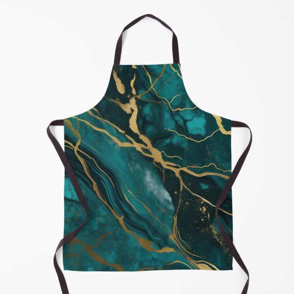 Item preview, Dark Teal Marble Texture with Gold Flecks designed and sold by BirdsnStuff.