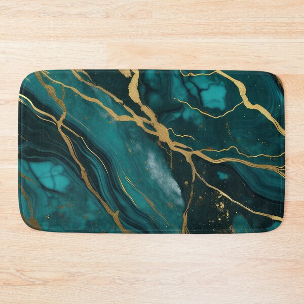 Item preview, Dark Teal Marble Texture with Gold Flecks  designed and sold by BirdsnStuff.