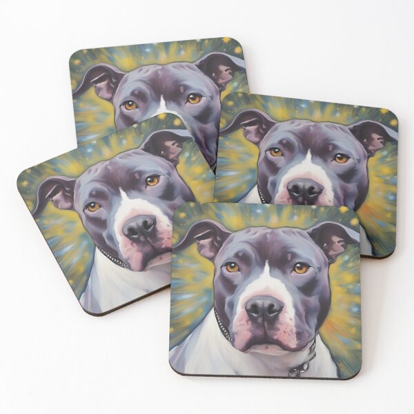 Item preview, Black and White Pitbull Cosmos designed and sold by PetArt  ⭐⭐⭐⭐⭐.