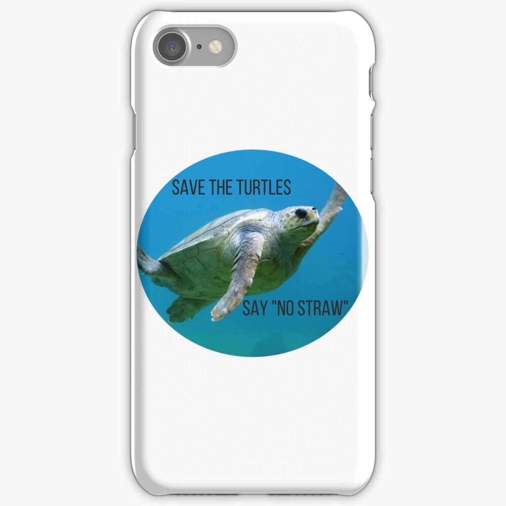 "Save the Turtles Stop using plastic straws no waste Environmental