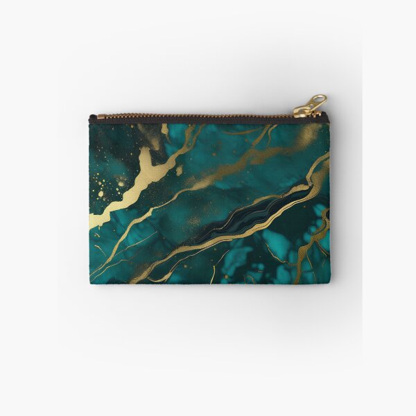 Item preview, Dark Teal Marble Texture with Gold Flecks  designed and sold by BirdsnStuff.