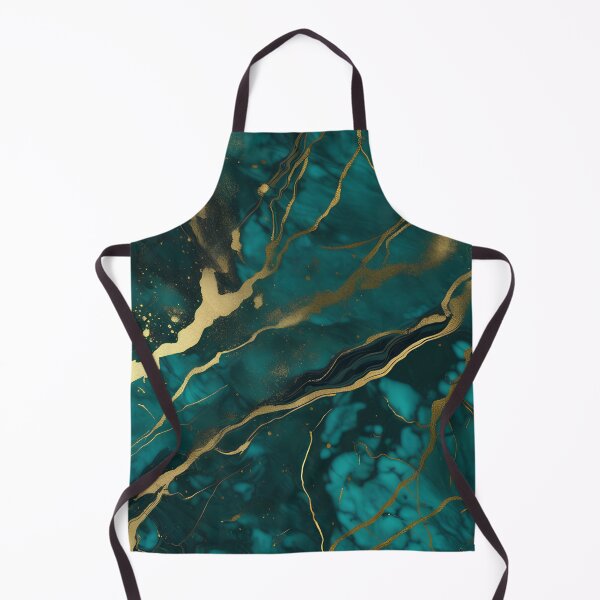 Item preview, Dark Teal Marble Texture with Gold Flecks designed and sold by BirdsnStuff.
