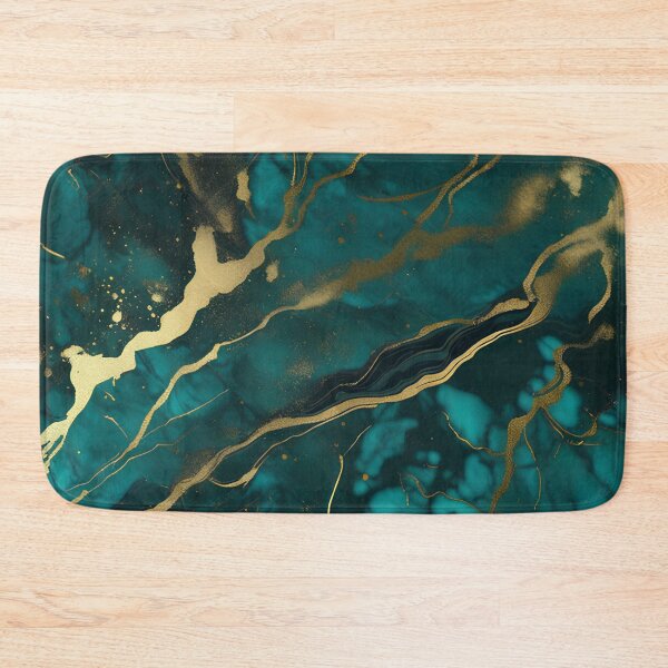Item preview, Dark Teal Marble Texture with Gold Flecks  designed and sold by BirdsnStuff.