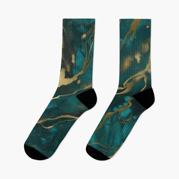 Item preview, Dark Teal Marble Texture with Gold Flecks  designed and sold by BirdsnStuff.