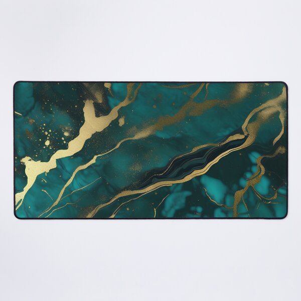 Item preview, Dark Teal Marble Texture with Gold Flecks designed and sold by BirdsnStuff.