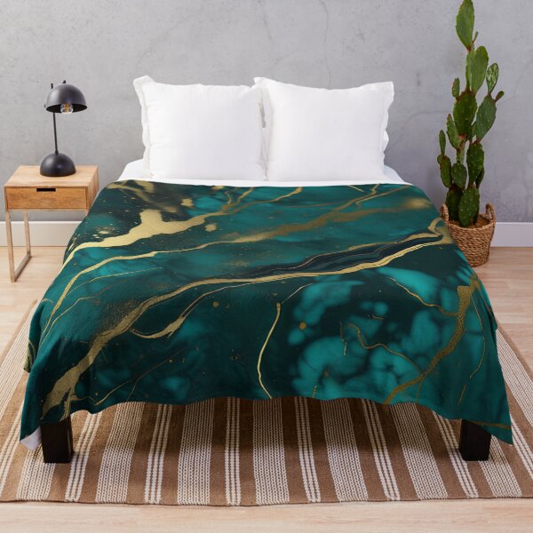 Item preview, Dark Teal Marble Texture with Gold Flecks  designed and sold by BirdsnStuff.