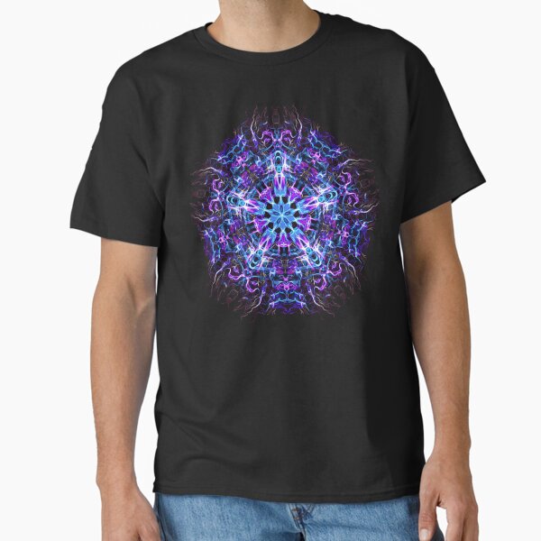 Item preview, .Psychedelic Trippy Hexagon Star Indigo Mandala - Fractal Sacred Geometry designed and sold by Leah McNeir.