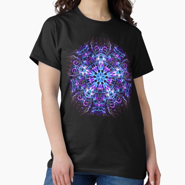 Item preview, .Psychedelic Trippy Hexagon Star Indigo Mandala - Fractal Sacred Geometry designed and sold by Leah McNeir.