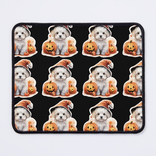 Item preview, White cute Halloween puppy Dog designed and sold by LaartStudio.