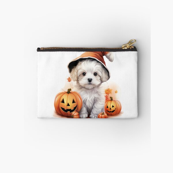Item preview, White cute Halloween puppy Dog designed and sold by LaartStudio.