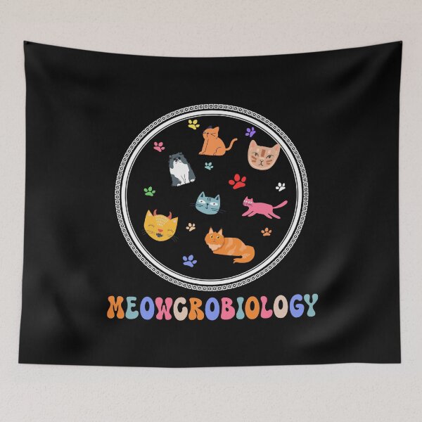 Item preview, Funny Meowcrobiology Microscopic Cats Groovy designed and sold by Allomensiaa.