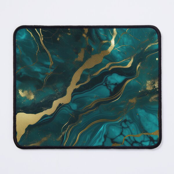 Item preview, Dark Teal Marble Texture with Gold Flecks designed and sold by BirdsnStuff.