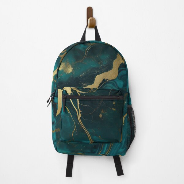 Item preview, Dark Teal Marble Texture with Gold Flecks designed and sold by BirdsnStuff.