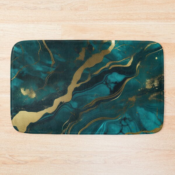 Item preview, Dark Teal Marble Texture with Gold Flecks  designed and sold by BirdsnStuff.