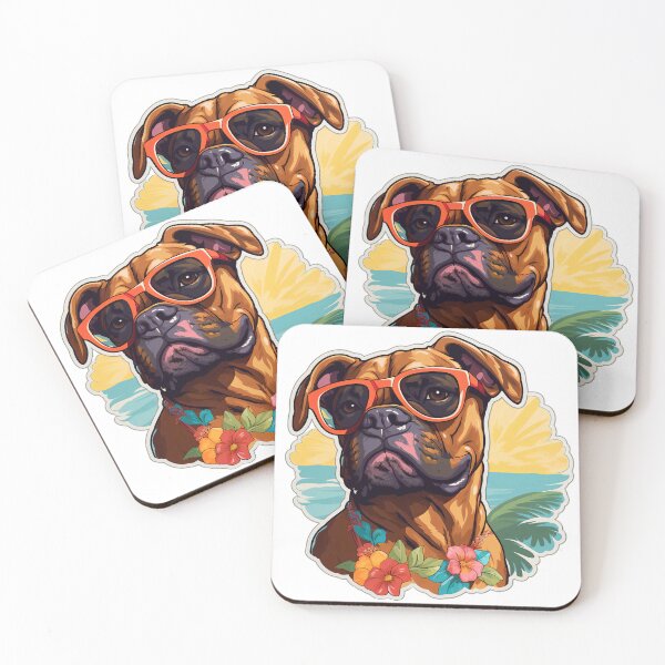 Aperçu de l'œuvre Chien Boxer Cool Amour créée et vendue par EnigmaStitcher.