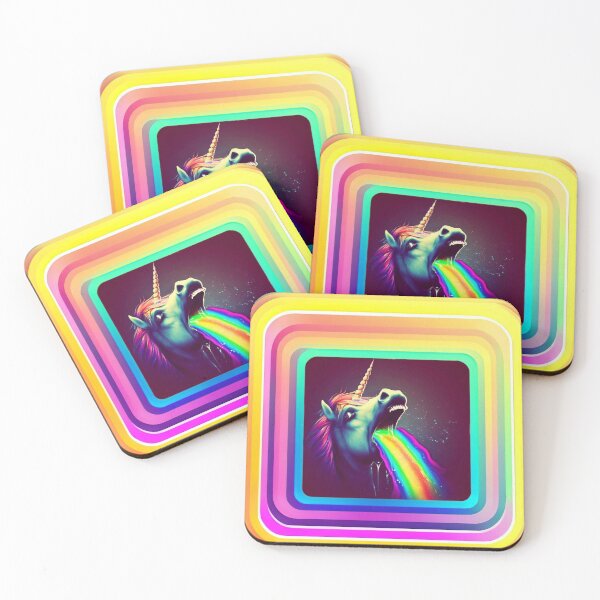 Item preview, The puking unicorn designed and sold by Imp-Print.