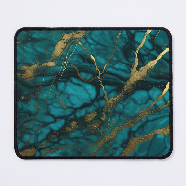 Item preview, Dark Teal Marble Texture with Gold Flecks designed and sold by BirdsnStuff.