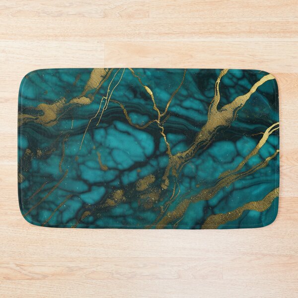 Item preview, Dark Teal Marble Texture with Gold Flecks  designed and sold by BirdsnStuff.