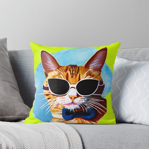 Item preview, Ginger Cat wearing sunglasses Sassy Cat designed and sold by hanabiprints.