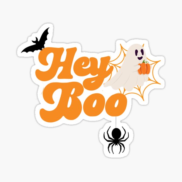 Vista previa del artículo con la obra « Cute Haunting: Cara de Halloween de fantasma de calabaza espeluznante Hey Boo con un Halloween divertido», diseñado y vendido por by-oaz.
