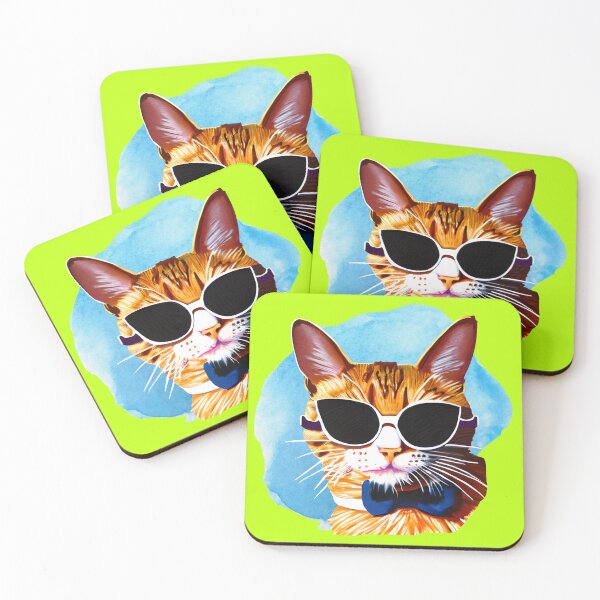 Item preview, Ginger Cat wearing sunglasses Sassy Cat designed and sold by hanabiprints.