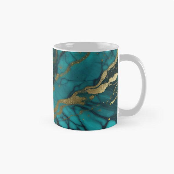 Item preview, Dark Teal Marble Texture with Gold Flecks  designed and sold by BirdsnStuff.