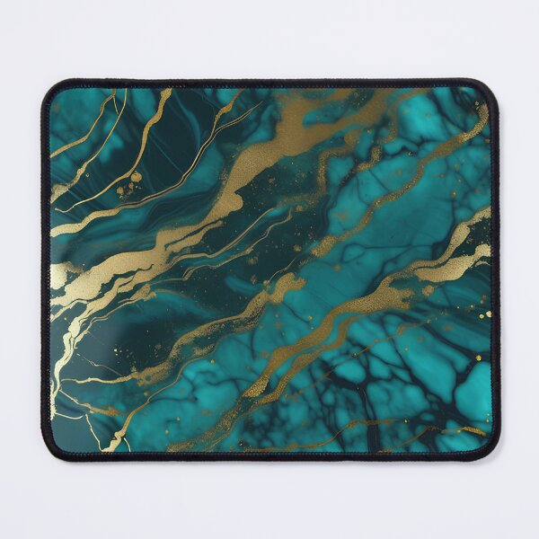 Item preview, Dark Teal Marble Texture with Gold Flecks designed and sold by BirdsnStuff.