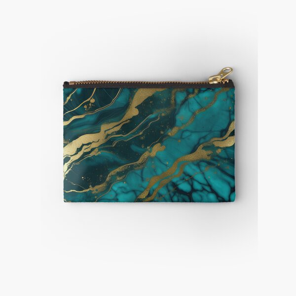 Item preview, Dark Teal Marble Texture with Gold Flecks  designed and sold by BirdsnStuff.