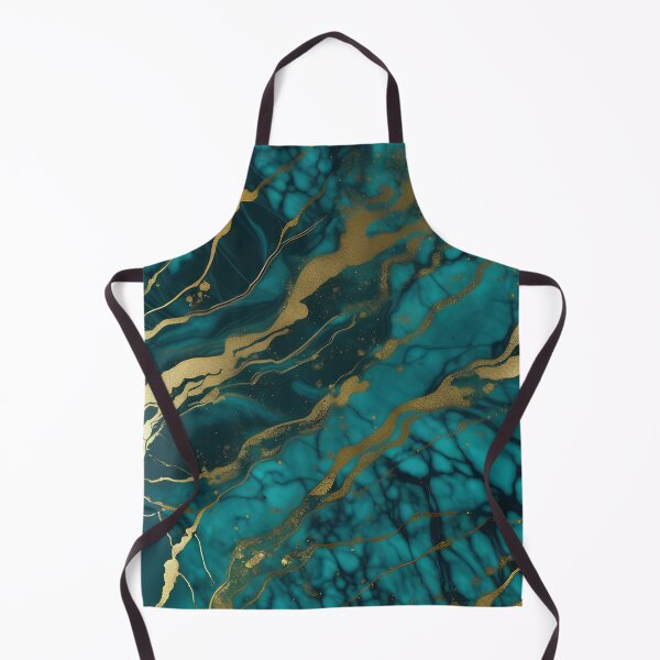 Item preview, Dark Teal Marble Texture with Gold Flecks designed and sold by BirdsnStuff.