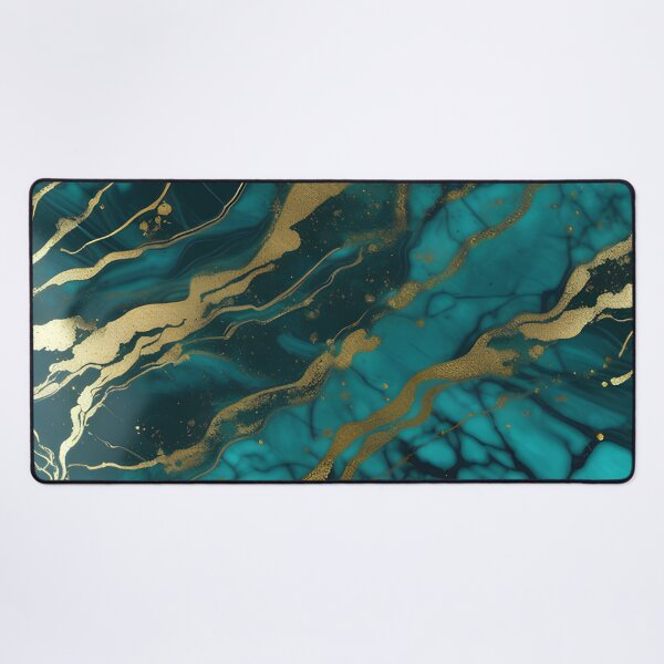 Item preview, Dark Teal Marble Texture with Gold Flecks designed and sold by BirdsnStuff.